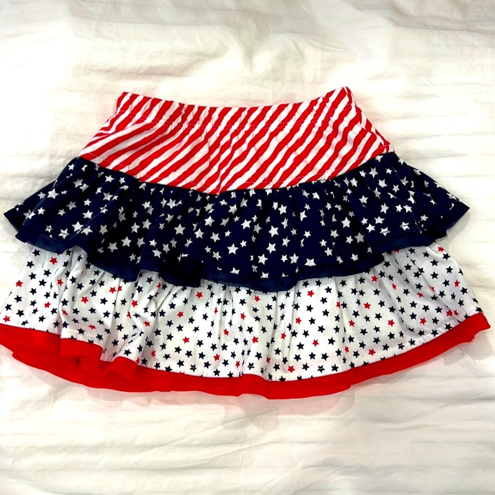 Patriotic USA 3 Tier Ruffle Skirt size:3T